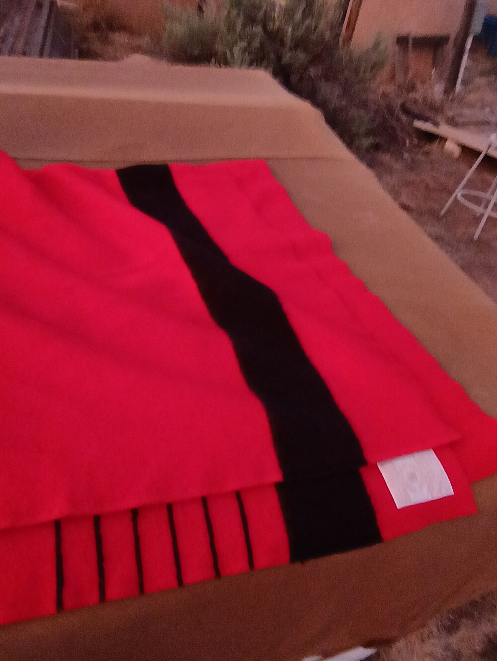 Hudson Bay 6 Point EUC Red Wool Blanket Queen Size